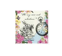 Talking Tables 20 x Serviettes en Papier Alice au Pays des Merveilles - Serviettes Jetables pour Fête Chapelier Fou, Anniversaire, Baby Shower, Idéales pour Découpage 33cm