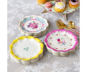 Talking Tables 60 x Assiettes en Papier Jetables Tea Party Vintage Floral Jolies Assiettes 17,8 cm Truly Scrumptious Élégantes Fête Anniversaire Mariage Baby Shower Anniversaire de Mariage