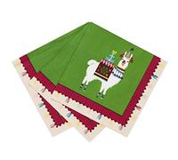 Talking Tables Accessoires Fête de Noël | Serviettes en Papier Noël | Serviette de Table | Serviettes Lama de Noël pour Fête Animaux | Lot de 20