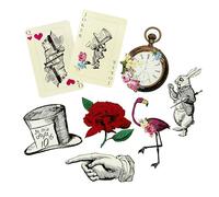 Talking Tables Alice In Wonderland Grands Accessoires | Alice au Pays des Merveilles Décoration | 8 Pièces