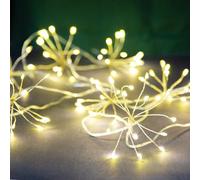 Talking Tables Allium Starburst Lights à piles | Guirlande lumineuse LED 2 m pour intérieur | Lumières de feu d'artifice d'éclat d'étoile de groupe pour Noël, décorations de chambre à coucher, mariage