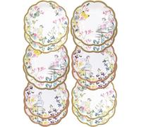 Talking Tables Assiettes en Papier Fées pour Fête d’Enfants Lot de 12, Contes de Fées, Motif Papillons et Fleurs, Vaisselle Jetable pour Anniversaire Petite Fille, Multicolore - 18,5 x 17 x 2,5 cm
