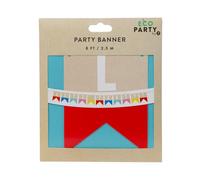 Talking Tables Banderole d'anniversaire réutilisable en papier coloré « Let's Party » pour filles ou garçons | Emballage recyclable, guirlande respectueuse de l'environnement et durable 2,5 m
