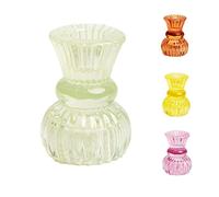 Talking Tables Bougeoir Conique Vert Clair en Verre pour Intérieur Extérieur Décoration Élégante Table Noël Anniversaire Mariage 7x7x19cm
