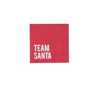 Talking Tables Christmas Paper Napkins Team Santa Cocktail Beverage 20 Pack, Red Xmas Dinner Lunch Party