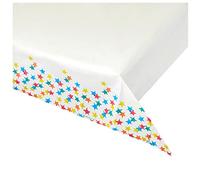 Talking Tables Couverture de table en papier étoile, nappe rectangulaire, fournitures de fête arc-en-ciel pour enfants, | Vaisselle Recyclable et Jetable pour Anniversaires, Pique-Nique, 180 x 120 cm