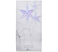 Talking Tables Decadent Decorations Suspension Iridescente en Forme d'Étoile, Décoration à suspendre pour Noël, Mariage et Fête, Multicolore (Paquet de 3)