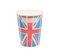 Talking Tables- Gobelet en Papier, BRIT-CUP-V2, Couleurs Assorties
