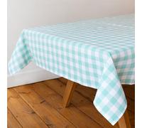 Talking Tables Grande Nappe Vichy Vert Menthe à Carreaux Coton Recyclé Rectangle Lavable Réutilisable Repas Plein Air Buffets Mariages Fêtes 180x140cm