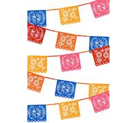 Talking Tables Guirlande de fanions rectangulaires en papier pour rassemblements et fêtes Multicolore 4 m