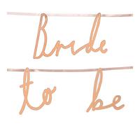 Talking Tables Guirlande Enterrement Vie Jeune Fille 'Mariée' Décoration Or Rose pour Fête Nuptiale Certifiée BCORP Éco-Responsable 1,5M Papier