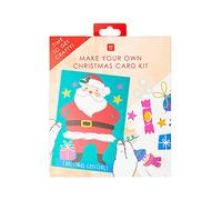 Talking Tables Kit de fabrication de cartes de Noël pour enfants - Paquet de 12|Comprend des enveloppes, des autocollants et des décorations, des fournitures d'art pour enfants, rouge, taille unique