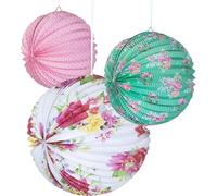 Talking Tables Lanterne Decorative en Papier Floral Pour un Mariage ou Fetes d'Anniversaire