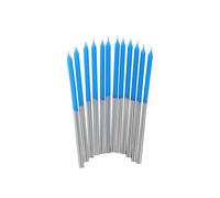 Talking Tables Lot de 12 bougies d'anniversaire bleues et argentées avec supports | Longues et hautes 12 cm | Décorations de gâteaux pour anniversaire, mariage, anniversaire de mariage