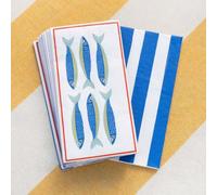 Talking Tables Lot de 16 serviettes jetables en papier de qualité supérieure sur le thème des poissons - Serviettes pour invités - Serviettes double face pour découpage - Vaisselle pour repas d'été