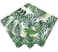 Talking Tables Lot de 20 Serviettes Cocktail en Papier Tropical Feuilles de Palmier pour Fête Jungle, Luau, Hawaïen, Été, Picnic, Découpage TROPICALNAPKINS20