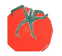 Talking Tables Lot de 20 serviettes en papier jetables en forme de tomate pour pique-niques et dîners d'été écologiques et recyclables pour barbecues fêtes durables sans plastique 3 épaisseurs 33 cm