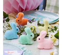 Talking Tables Lot de 5 décorations de table de Pâques | Mini lapins pastel pour la chasse aux œufs, les enfants, le printemps