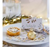 Talking Tables Lot de 6 porte-cartes de table en verre avec boule disco pour noms et photos pour dîner de Noël, marque-places de mariage, présentoirs de fête et mémos de bureau