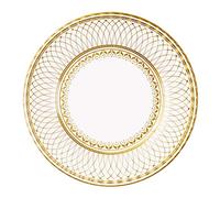 Talking Tables PPG-PLATE-LRG Party Porcelaine Lot de 8 Assiettes Grand Carton Papier Or 2,5 x 0,025 x 27 cm