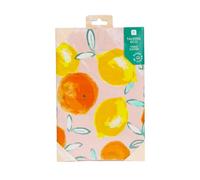 Talking Tables Nappe en Papier Citron & Orange - Housse de Table Jetable Recyclable, Garden Party, BBQ, Pique-Nique, Design Agrumes, 180 cm x 120 cm