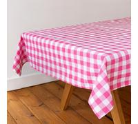 Talking Tables Nappe Tissu Rose Vichy Coton Recyclé Rectangle Réutilisable Lavable, Repas Plein Air, Buffets, Mariages & Fêtes, Pique-niques 180cm x 140cm