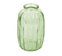 Talking Tables Vase soliflore en Verre Vert - 1 pièce pour Fleurs fraîches ou artificielles, décoration Centre de Table, Mariage, fête, idée Cadeau, cheminée, Hauteur 12 cm