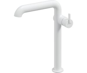 Tall washbasin mixer with rectangular spout