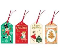Tallon Festive Wonderland Lot de 16 étiquettes de Noël de luxe Motif casse-noisette