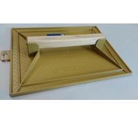Taloche ABS jaune 1er choix manche bois Rect 35x27 VINMER - 051308