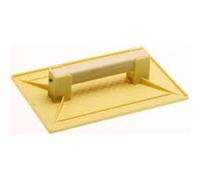 Taloche ABS jaune 1er choix manche bois Rect 42x26 VINMER - 051303