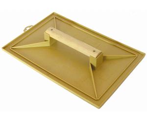 Taloche jaune rectangle 18x27mm plastique poignée bois MOB MONDELIN - 311120