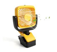 TALOEYH Ventilateur à clipser compatible avec batterie Dewalt 20 V, ventilateur portable sans fil à 3 vitesses pour camping, voyage, atelier, chantier de construction (sans batterie)