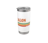 TALON Rétro Prénom Personnalisé Rayures Vintage Gobelet isotherme en acier inoxydable double paroi