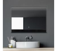 Talos Miroir de Salle de Bain Black Home avec éclairage, Noir, 80 x 60 cm