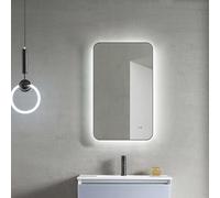 Talos Miroir de Salle de Bain LED ALVITO en Noir Mat 70x43 cm - Miroir avec capteur de Mouvement - adapté aux pièces humides grâce au Cadre en Aluminium