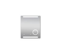 Talos Miroir de Salle de Bain LED King - 60 x 70 cm - Couleur de la lumière : Blanc Neutre - Miroir cosmétique éclairé avec grossissement 3 x - Horloge numérique - Cadre en Aluminium 50230