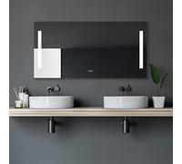 Talos Miroir de Salle de Bains à LED Star, Couleur de la lumière 4200K, Horloge numérique, 120 x 60 cm