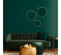 Talos Picasso Gold Miroir de Salle de Bain Rond Ø 40 cm - Cadre en Aluminium de qualité supérieure pour Une Ambiance élégante - Miroir Mural élégant Qui Allie fonctionnalité et Design