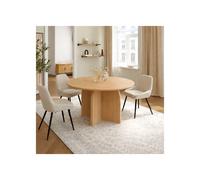 Table à manger ronde fixe - IDMARKET - EDITH - Bois - 6 personnes - 110 cm