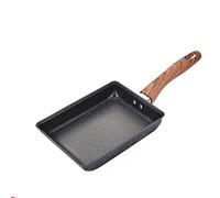 Tamagoyaki Poêle à omelette japonaise antiadhésive Yuzishao Poêle à œufs avec conduction thermique uniforme Moulage monobloc Multifonction pour steak crêpes sautés lasagnes gâteau Poignée ergonomique