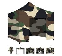 Taman 3x3 - Gazebo de jardin pliable avec parois latérales et moustiquaire camouflage