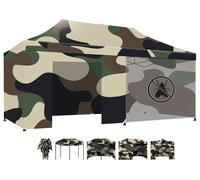 Taman 3x6 - Gazebo de jardin pliable avec parois latérales et moustiquaire camouflage
