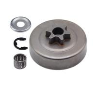 Tambour d'embrayage à pignon 3/8" pas 6 dents compatible avec Stihl 018 017 021 025 023 MS170 MS180 MS210 MS230 MS250 MS251 Rondelle de pignon de rechange E-Clip