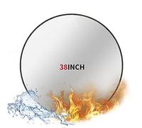 Tamfile Tapis de brasero pour terrasse, 96,5 cm, tapis de foyer rond ignifuge, imperméable et résistant à la chaleur, tapis de barbecue extérieur pour barbecue, jardin, terrasse, camping, pelouse et