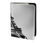 Tamiger Portefeuille unisexe pour passeport et documents de voyage Motif Paris Tour Eiffel Noir 14 cm, Noir , Taille unique