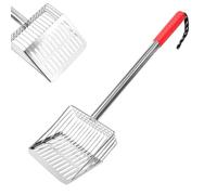 Tamis à cendres de charbon Outil de tamisage ajouré pour foyer extérieur | Pelle à charbon de bois Pour Gril Intérieur Barbecue Jardin Camping Poulailler Arrière-Cour Bac Litiè Rouge