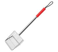 Tamis à cendres de charbon Outil de tamisage ajouré pour foyer extérieur | Pelle de cheminée Pour extérieur jardin camping arrière-cour barbecue grill intérieur bac à litière Rouge