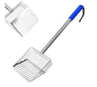 Tamis À Cendres En Métal Outil de tamisage ajouré pour foyer extérieur avec | Pelle À Charbon Pour Gril Intérieur Barbecue Jardin Camping Poulailler Arrière-Cour Bac Litière Bleu
