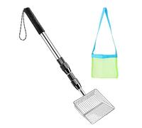 Tamis à dents de requin | Réglable et léger en acier inoxydable, pelle à sable, outils de décorticage de plage - pour les vacances, les vacances, la collecte en plein air, le peignage de la plage